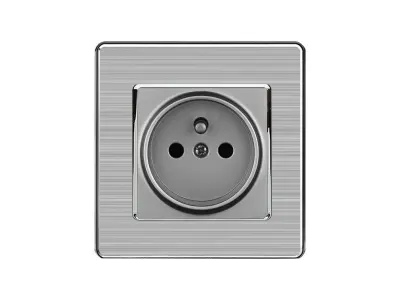 Elektrick� z�suvka 230V �ed� v�etn� r�me�ku nerez ocel