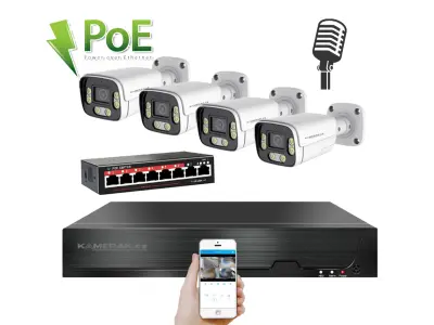 4 kamerov� IP syst�m IP XM-406D-Ext. 8MPx s extern�m PoE nap�jen�m
