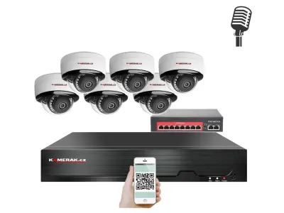 6 kamerov� IP syst�m IP XM-605D-Ext. 8MPx s extern�m PoE nap�jen�m