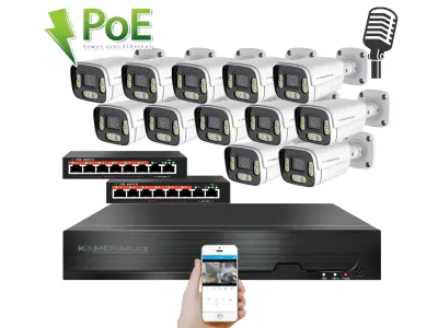 12 kamerov� IP syst�m IP XM-1206B-Ext. 4MPx s extern�m PoE nap�jen�m