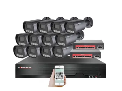 12 kamerov� IP syst�m IP XM-1210B-Ext. 4MPx s extern�m PoE nap�jen�m