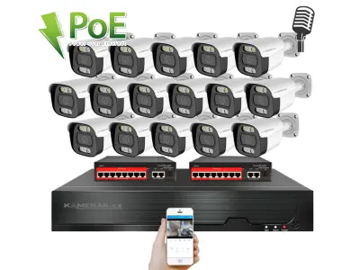 16 kamerov� IP syst�m IP XM-1614B-Ext. 4MPx s extern�m PoE nap�jen�m