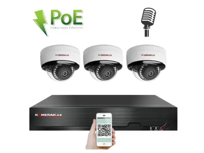 3 kamerov� syst�m PoE IP XM-305D 8MPx 4K