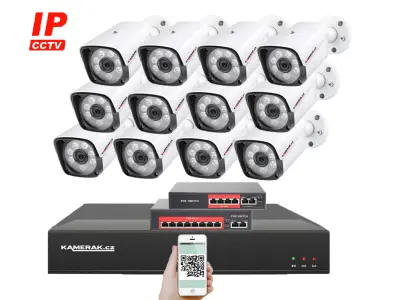 12 kamerov� IP syst�m IP XM-1201B-Ext. 4MPx s extern�m PoE nap�jen�m