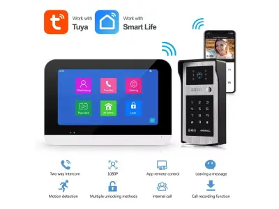 Tuya Smart Wifi Digit�ln� Videotelefon s Kl�vesnic� a RFID - Model PST-DB10-IDS