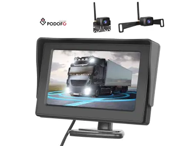 WiFi parkovac� set A3164, monitorem 4,3", kamera s no�n�m vid�n�m s dr��kem na SPZ