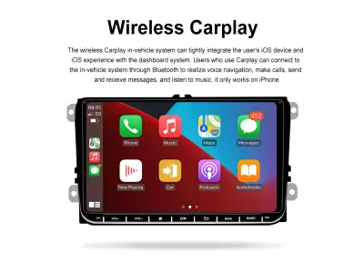 2DIN autor�dio A3041 2+32G 9" LCD Android 13 Carplay Android Auto GPS Wifi FM RDS pro VW/Passat/Golf/MK5/MK6/Jetta T5