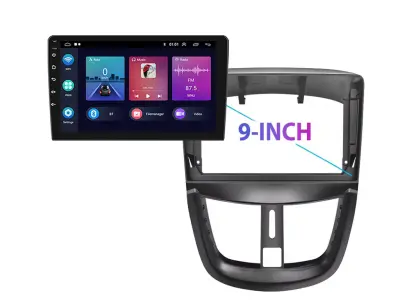 2DIN Autor�dio 9" LCD A3018 Android 11 s r�me�kem A7210 pro autor�dio 9" pro Peugeot 207 (2009-2013)