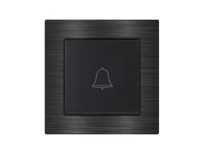 UNIC Zvonek v r�me�ku slitina hlin�ku �ern�