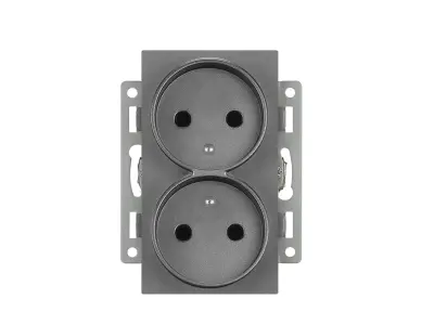 modul dvojz�suvka MDDZ230V Z�suvka 2x230V 16A, plast �ed� pro r�me�ek 122mm