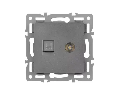 UNIC Modul MDNRJ45+TV Z�suvka RJ45+TV plast �ed� do r�me�ku