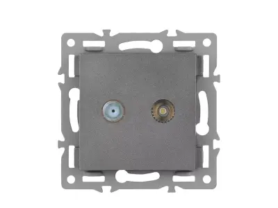 UNIC modul z�suvka SAT+TV �ed� pro r�me�ek 82mm