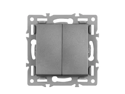 modul MD2V01 dvojvyp�na� lustrov� s�riov� �.5, plast �ed� pro r�me�ek 82mm