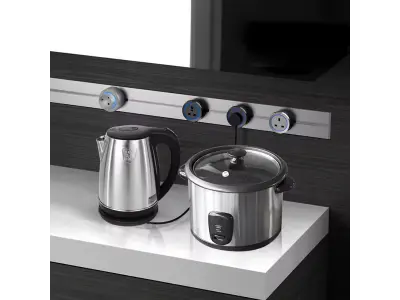 VoltLine Z�suvkov� Modul USB+USB-C �ern� (68x30mm) pro n�st�nn� li�ty