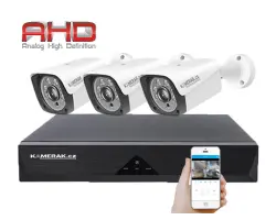 3 kamerov� AHD set WN3-60E 5Mpx 1920p, H.265, CZ menu - 4890 K�