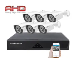 6 kamerov� AHD set WN6-60E 5Mpx s mic., H.265, CZ menu - 7890 K�