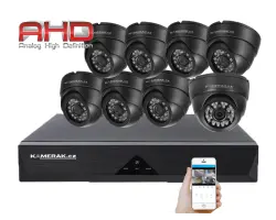 8 kamerov� AHD set WN8-52E s mic. 5Mpx 1920p, H.265, CZ menu - 9490 K�