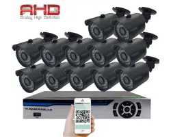 12 kamerov� AHD set HE12-58A 2Mpx 1080p, H.265, CZ menu - 11390 K�