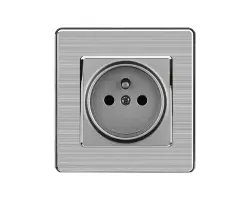 SRAN Elektrick� z�suvka 230V �ed� v r�me�ku nerez ocel - 80 K�