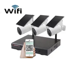 Bezdr�tov� sol�rn� 3 kamerov� system Wifi IP Pro WIP3-210B 4MPx, CZ menu - 6590 K�