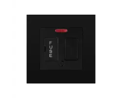 SRAN Pojistkov� sp�na� s kontrolkou 13A v�etn� r�me�ku, plast �ern� - 98 K�