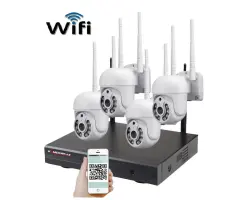 Bezdr�tov� 4 kamerov� set WiFi IP Pro WIP4-108B 3MPx, PTZ, CZ menu - 7390 K�