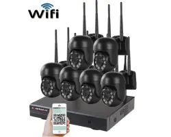 Bezdr�tov� 6 kamerov� set WiFi IP Pro WIP6-309C Black, 5MPx,  PTZ, CZ menu - 12790 K�