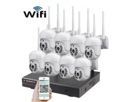 Bezdr�tov� 8 kamerov� set WiFi IP Pro WIP8-108B 3MPx, PTZ, CZ menu - 13390 K�
