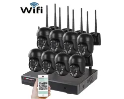 Bezdr�tov� 8 kamerov� set WiFi IP Pro WIP8-309C Black, 5MPx,  PTZ, CZ menu - 16590 K�