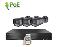 PoE IP 3 kamerov� set XM-310B 4MPx, mikrofon, CZ menu - 6390 K�