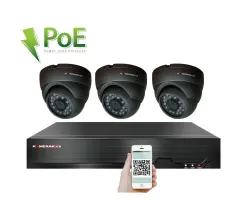 PoE IP 3 kamerov� set  XM-311B 4MPx, CZ menu - 6390 K�