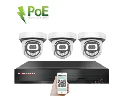 PoE IP 3 kamerov� set XM-312B 4MPx, CZ menu - 5990 K�
