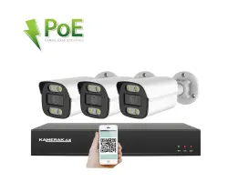 PoE IP 3 kamerov� set XM-314B 4MPx, CZ menu - 6390 K�