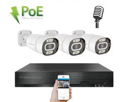 4K PoE IP 3 kamerov� set XM-303D 8MPx, CZ menu - 8290 K�