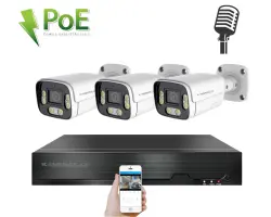 4K PoE IP 3 kamerov� set XM-306D 8MPx, CZ menu - 8390 K�