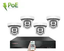 PoE IP 4 kamerov� set XM-412A 3MPx, CZ menu - 6490 K�