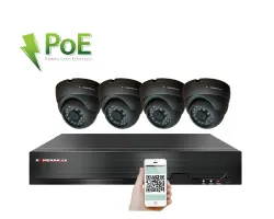 4K PoE IP 4 kamerov� set XM-411D 8MPx, H.265, CZ menu - 10390 K�