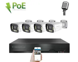 4K PoE IP 4 kamerov� set XM-406D 8MPx, CZ menu - 10390 K�