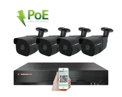 4K PoE IP 4 kamerov� set XM-407D 8MPx, CZ menu - 9990 K�