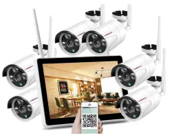 WiFi bezdr�tov� 6kamerov� set TUYA WTU6-082A 11,6" LCD, CZ menu - 9990 K�