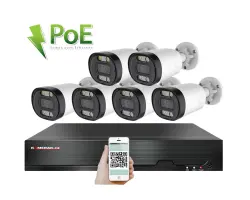PoE IP 6 kamerov� set XM-613B 4MPx, CZ menu - 11190 K�