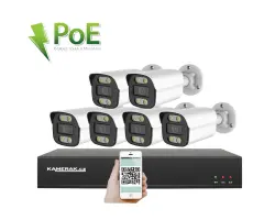 PoE IP 6 kamerov� set XM-614B 4MPx, CZ menu - 11190 K�