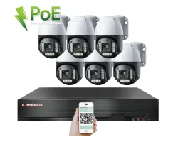 PoE IP 6 kamerov� set XM-PTZ-621B 5xZOOM 4Mpx, CZ menu - 16290 K�