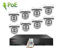 PoE IP 8 kamerov� set XM-812A 3Mpx, CZ menu - 11390 K�