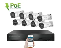 PoE IP 8 kamerov� set XM-808B 4MPx, CZ menu - 11990 K�