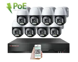 PoE IP 8 kamerov� set XM-PTZ-820B 4Mpx, CZ menu - 16490 K�