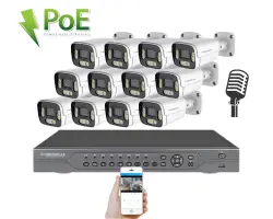 PoE IP 12 kamerov� set XM-1206B 4MPx, CZ menu - 24790 K�