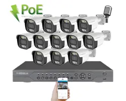 PoE IP 12 kamerov� set XM-1214B 4MPx, CZ menu - 24790 K�