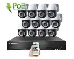 PoE IP 12 kamerov� set XM-PTZ-1220B 4Mpx, CZ menu - 28990 K�