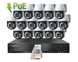 PoE IP 16 kamerov� set XM-PTZ-1621B 5xZOOM 4Mpx, CZ menu - 43590 K�